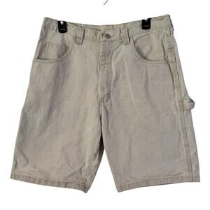 Wrangler Beige Carpenter Jean Shorts Men’s Size 34 Workwear Grunge Utility